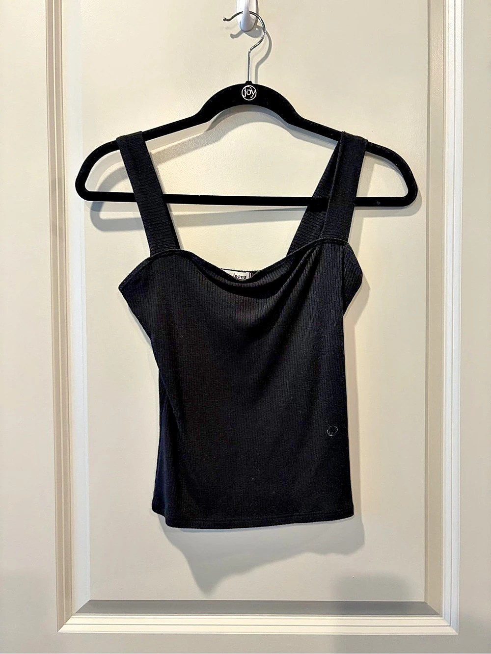 Reformation Jeans Tank Ribbed Tank Top in Black Size Small Like New